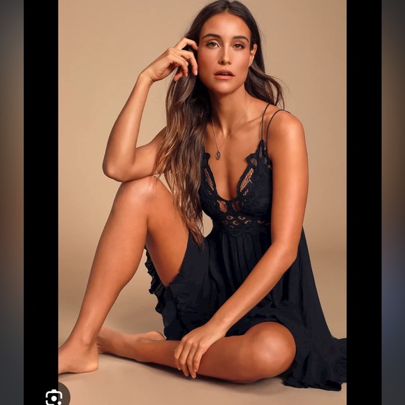 NWT*BLK Free People Adella Slip dress S - Picture 3 of 10